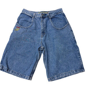Vintage 90s JNCO Jean Baggy Shorts Basic Four 3 Dot Size 34 Made In USA Jorts